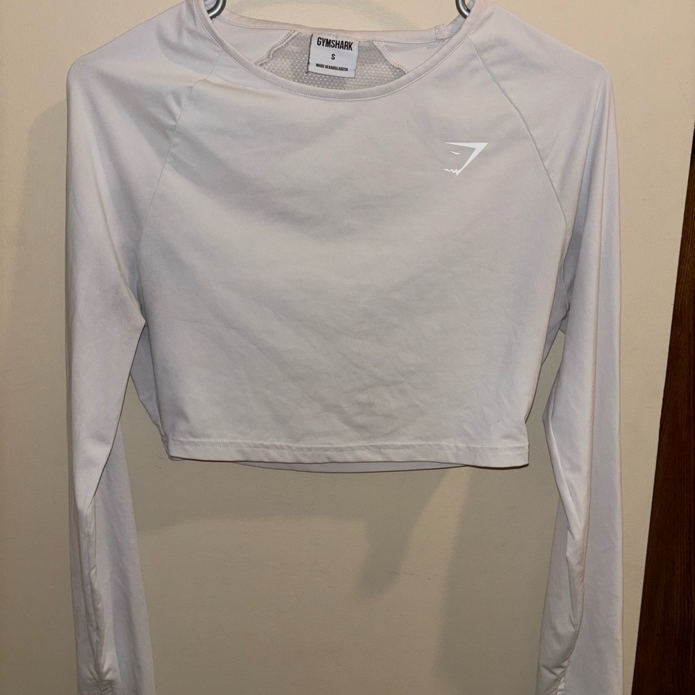 Gymshark Women's Pink Long Sleeve Crop Top